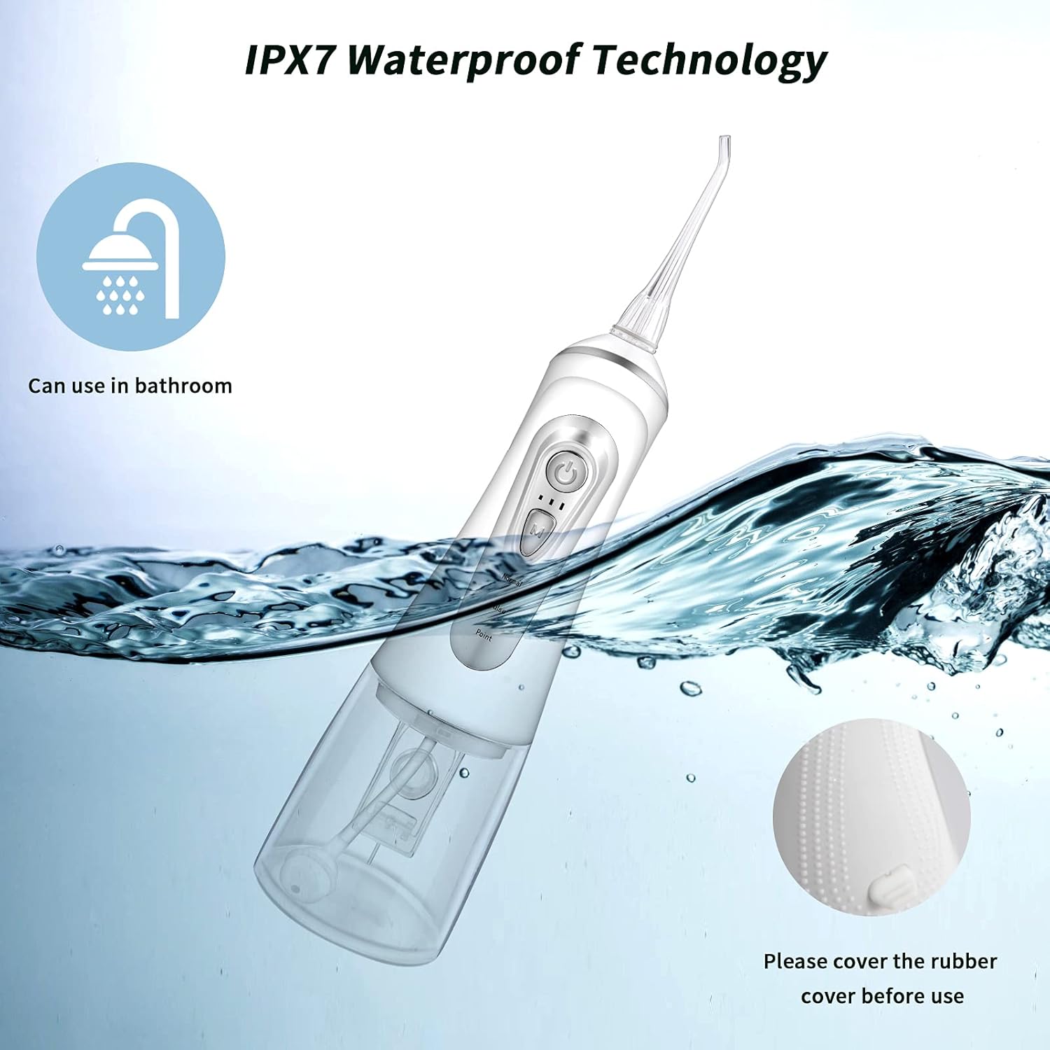 Water Flosser, Cordless Water Flossers for Teeth Rechargeable Portable Water Electric Flosser Cordless Waterproof Oral Irrigator Water Floss Removes Plaque Whitens Teeth Stains Power Dental Flossers : Health & Household