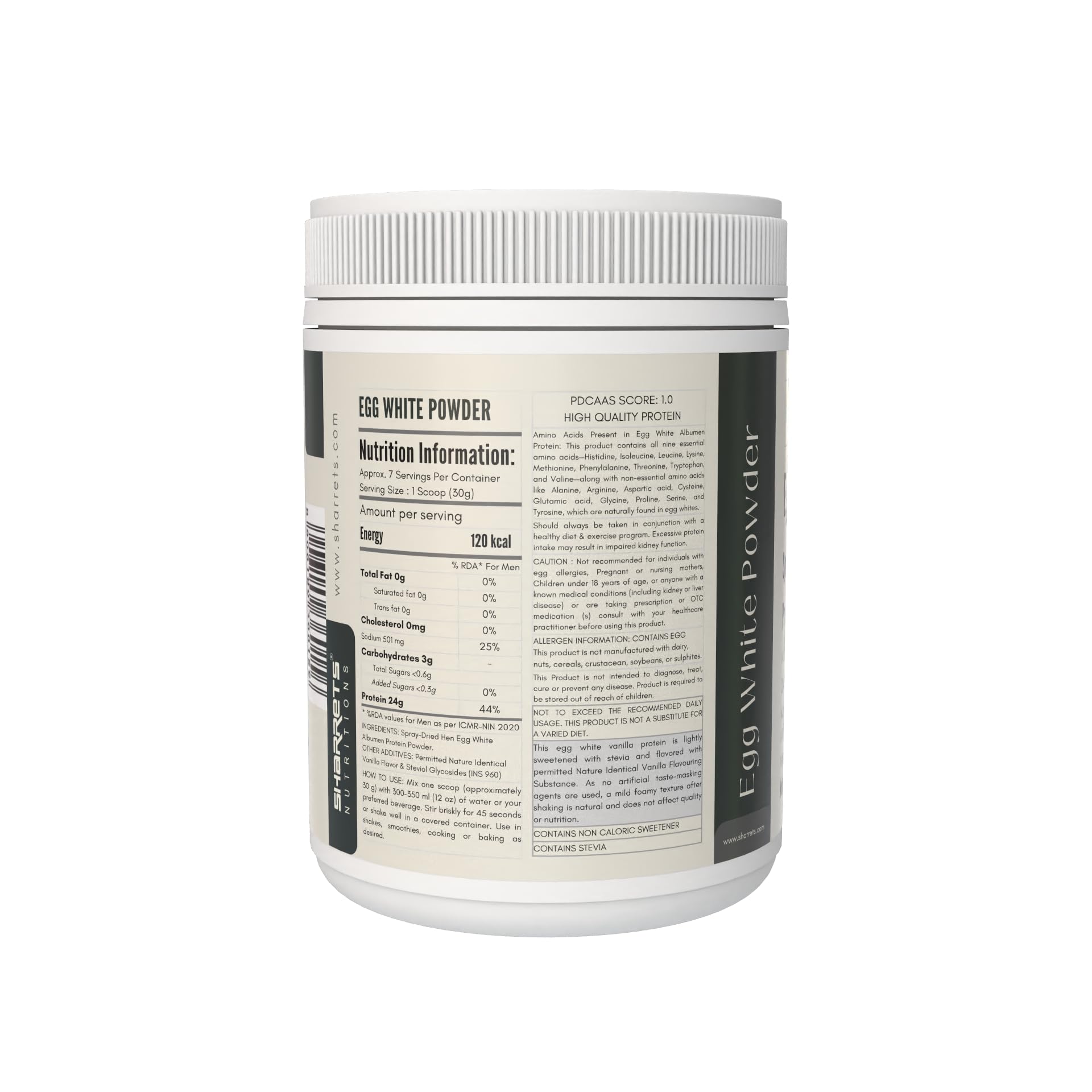 Sharrets Egg White Albumen Protein Powder, 200g Vanilla Flavored — Amazon image 2