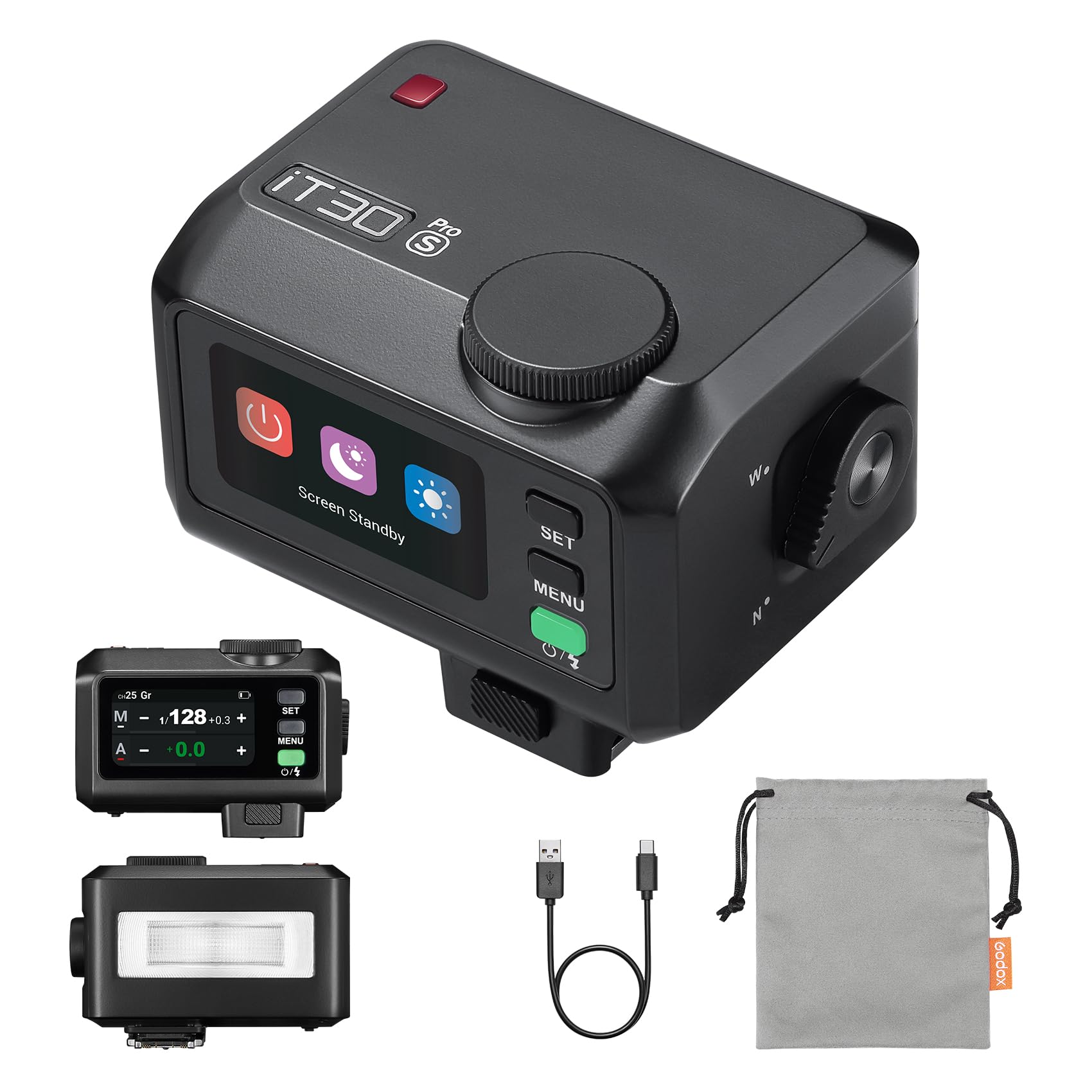 GODOX iT30Pro S TTL Camera Flash Speedlite per Sony, iT30ProS iFlash Pocket Flash GN15 2.4 GHz HSS 1/8000s, Tempo di Riciclo 1.5s, Speedlight con Batteria Li-ion 7.4V 900mAh, Diffusore Integrato