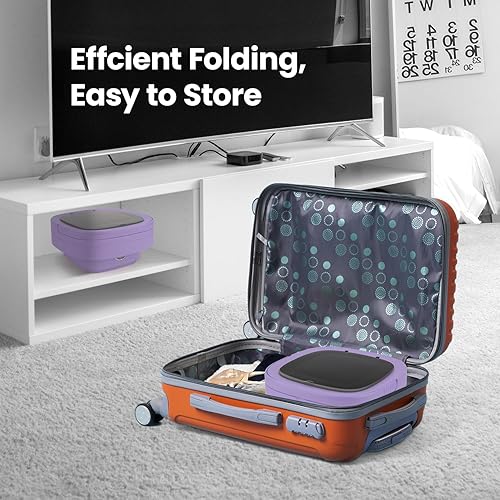 Miniatura 7 de Lavadora portátil plegable de 11 litros con 3 modos, limpieza profunda de ropa interior, ropa de bebé y otras prendas pequeñas, adecuada para