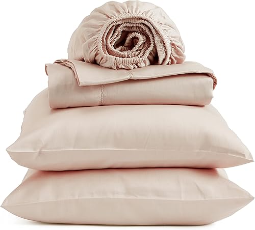 Miniatura 9 de Juego de sábanas 100% algodón orgánico, 300 hilos, sábanas y fundas de almohada, bolsillo profundo para colchones de hasta 18 pulgadas, tamaño King,