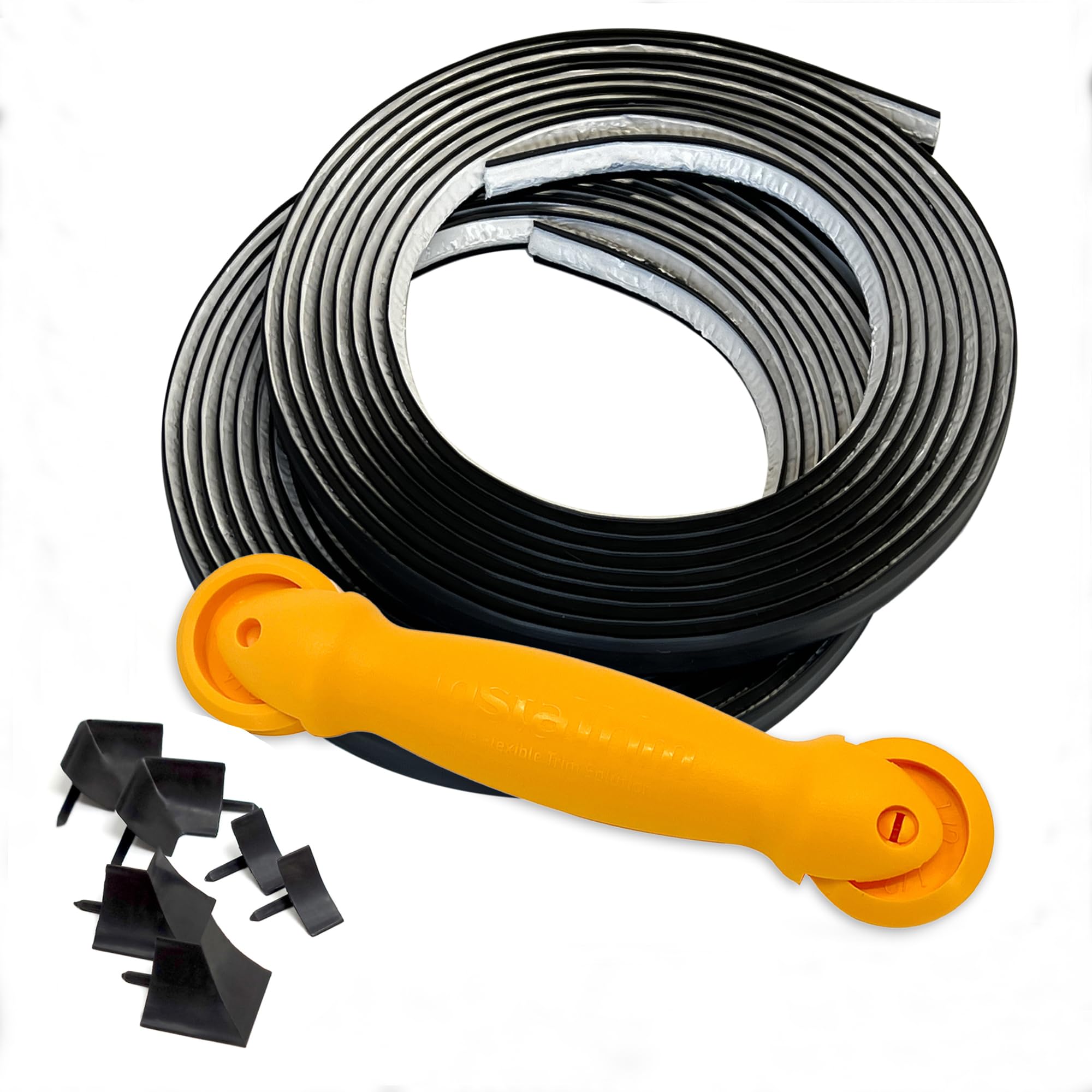 InstaTrim Flexible, Self-Adhesive Caulk Complete Kit, ½” x 10’, 2-Pk, Black
