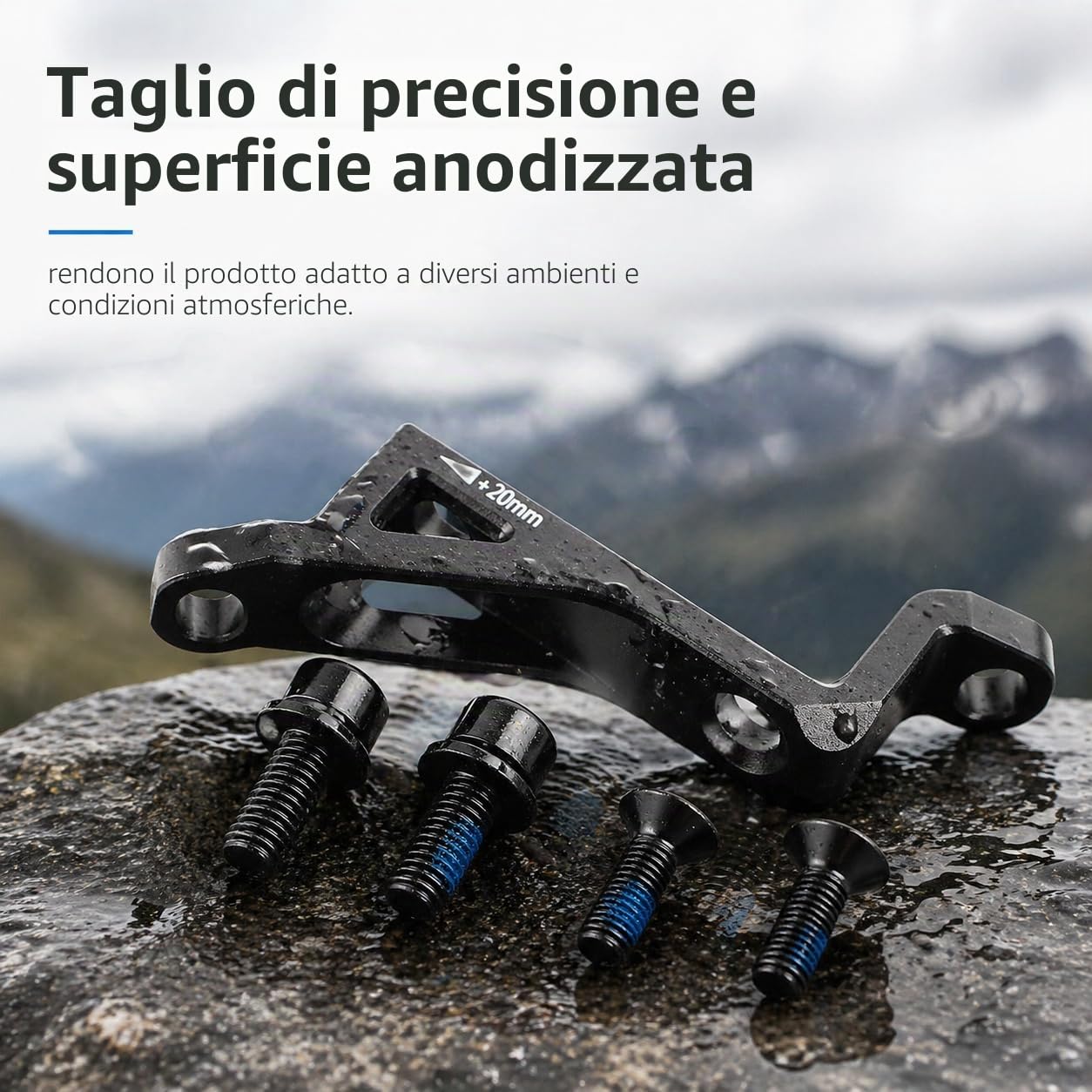 Adattatore per Freno a Disco per Bici, Staffa FM a PM in Lega di Alluminio ad Alta Resistenza, per 160 180 Dischi, Nero, conversione da Mountain a Bici da Strada
