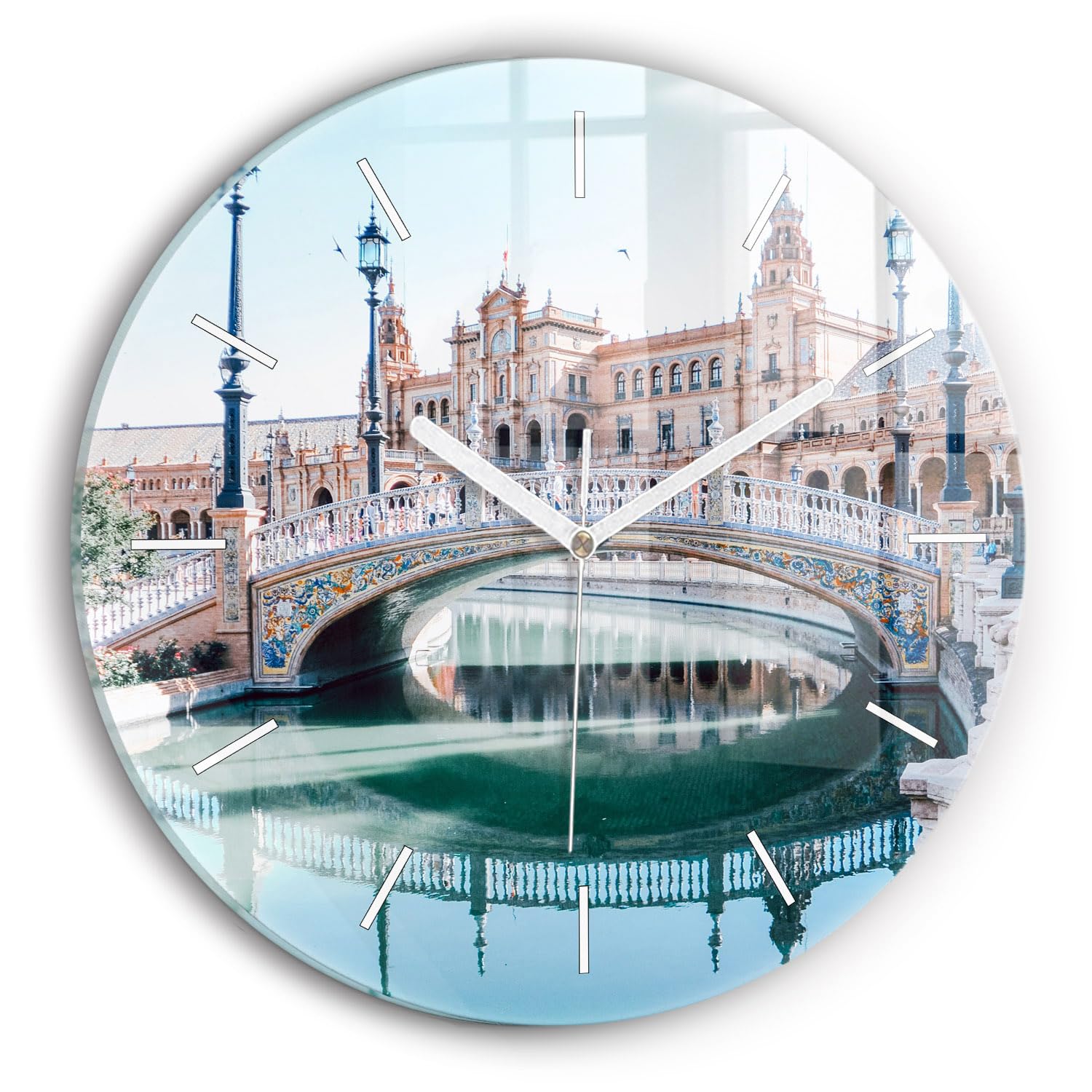 Horloge en Verre Silencieuse Wallfluent 30 cm pour Stopper le Tic-Tac de l'Horloge