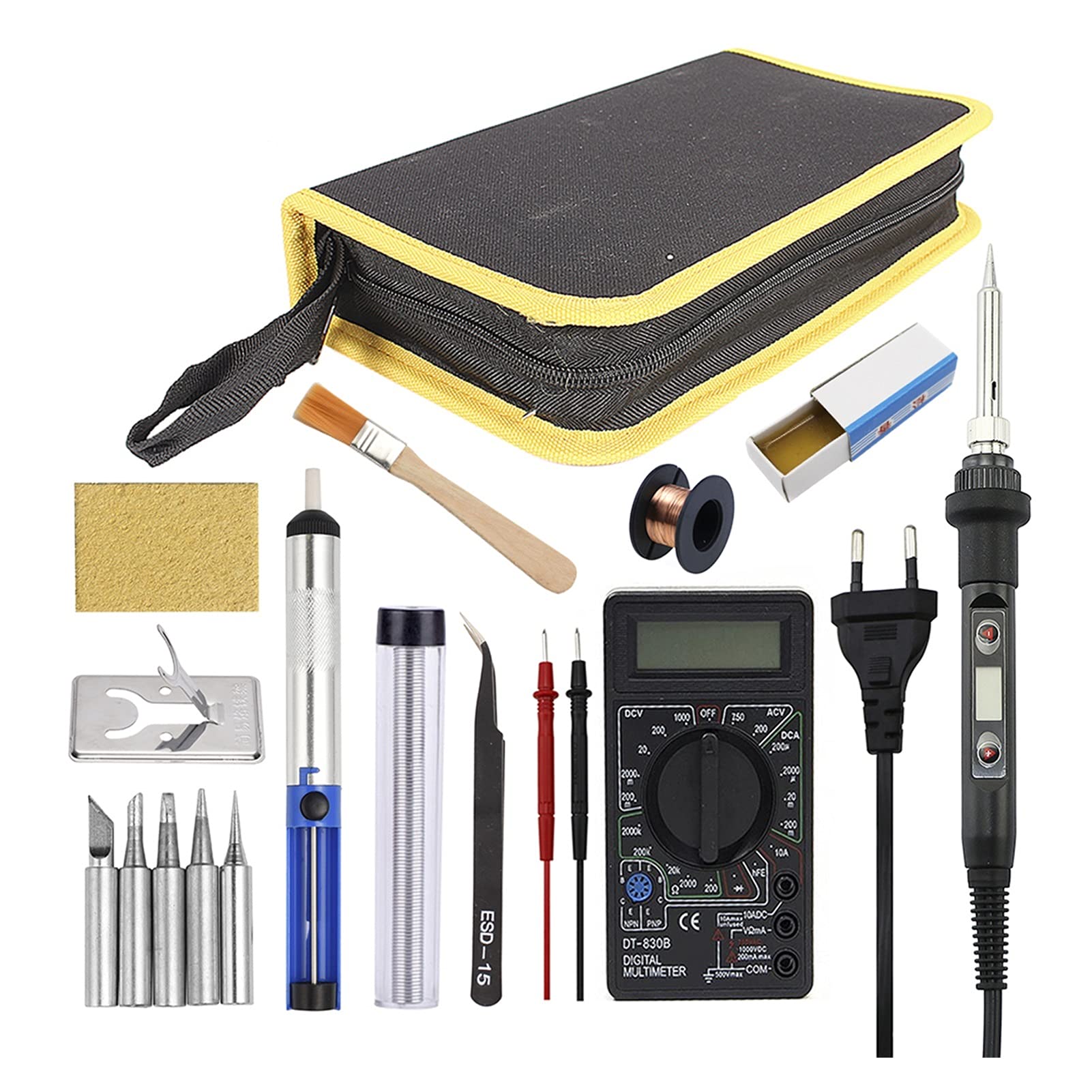 Stazione di saldatura, Temperatura di saldatura da 80W regolabile LCD. Digital 11. 0V 220 V. Set ferro Electric Solder Renwork Kit riparazione della stazione dississo(SET-3)