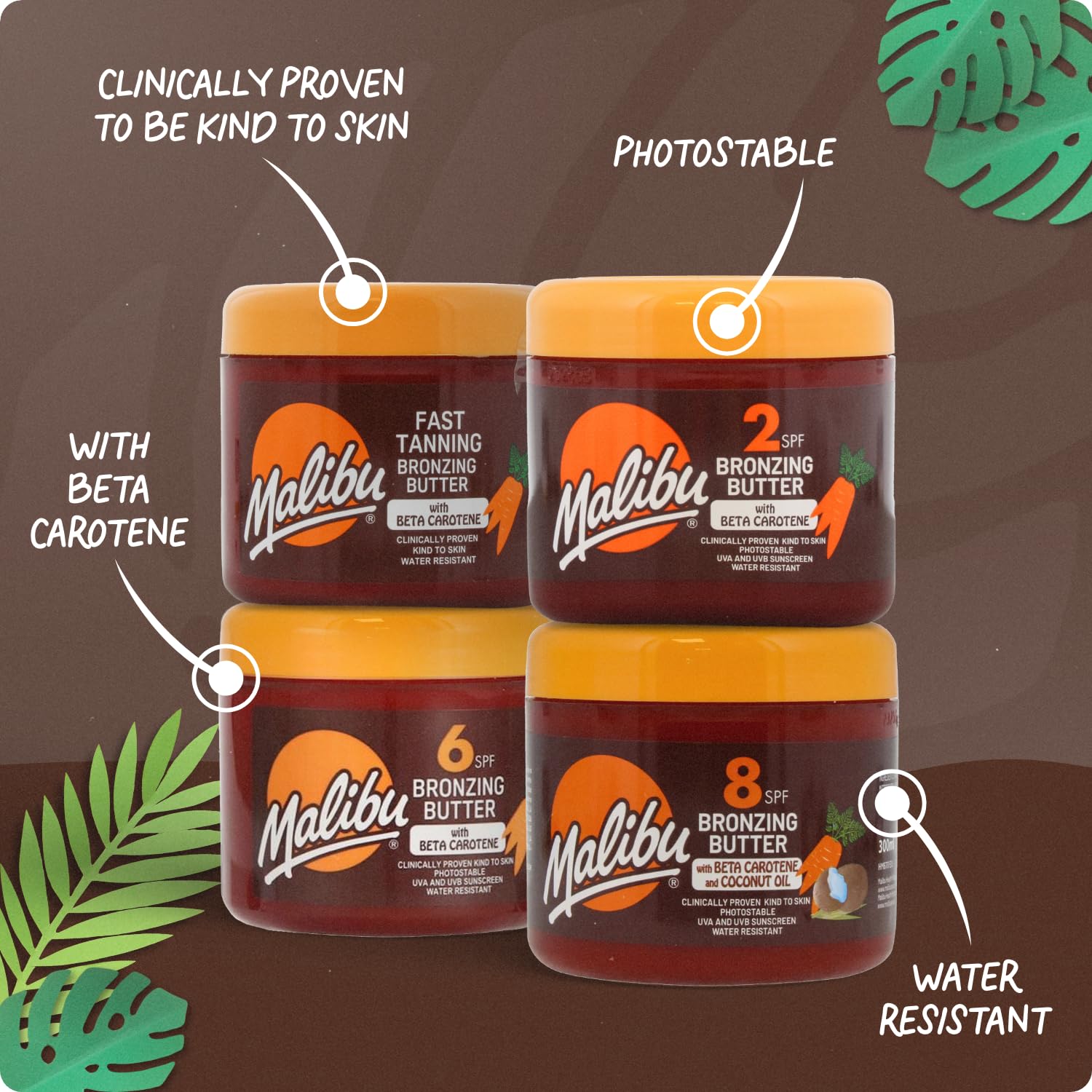 Malibu - Burro abbronzante rapido, 300 mL