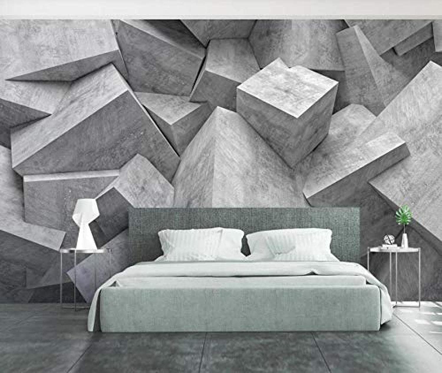 Décoration murale style industriel gris pour créer un salon loft urbain contemporain