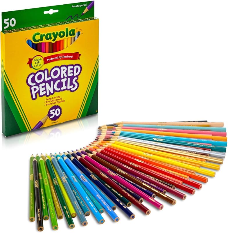 Lápices de colores, 50 unidades.