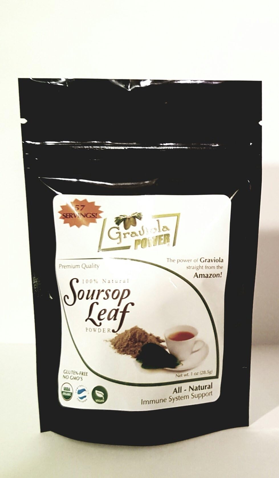 Soursop Leaf Tea Powder 100% USDA Organic (57 Servings)!