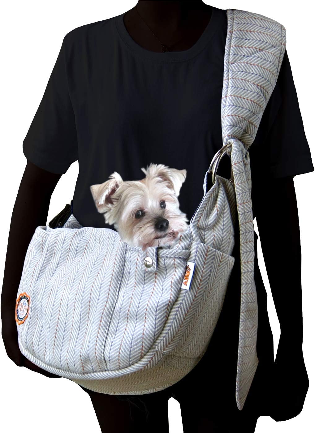 Alfie Pet - Bristol Pet Sling Carrier - Color: Light Grey