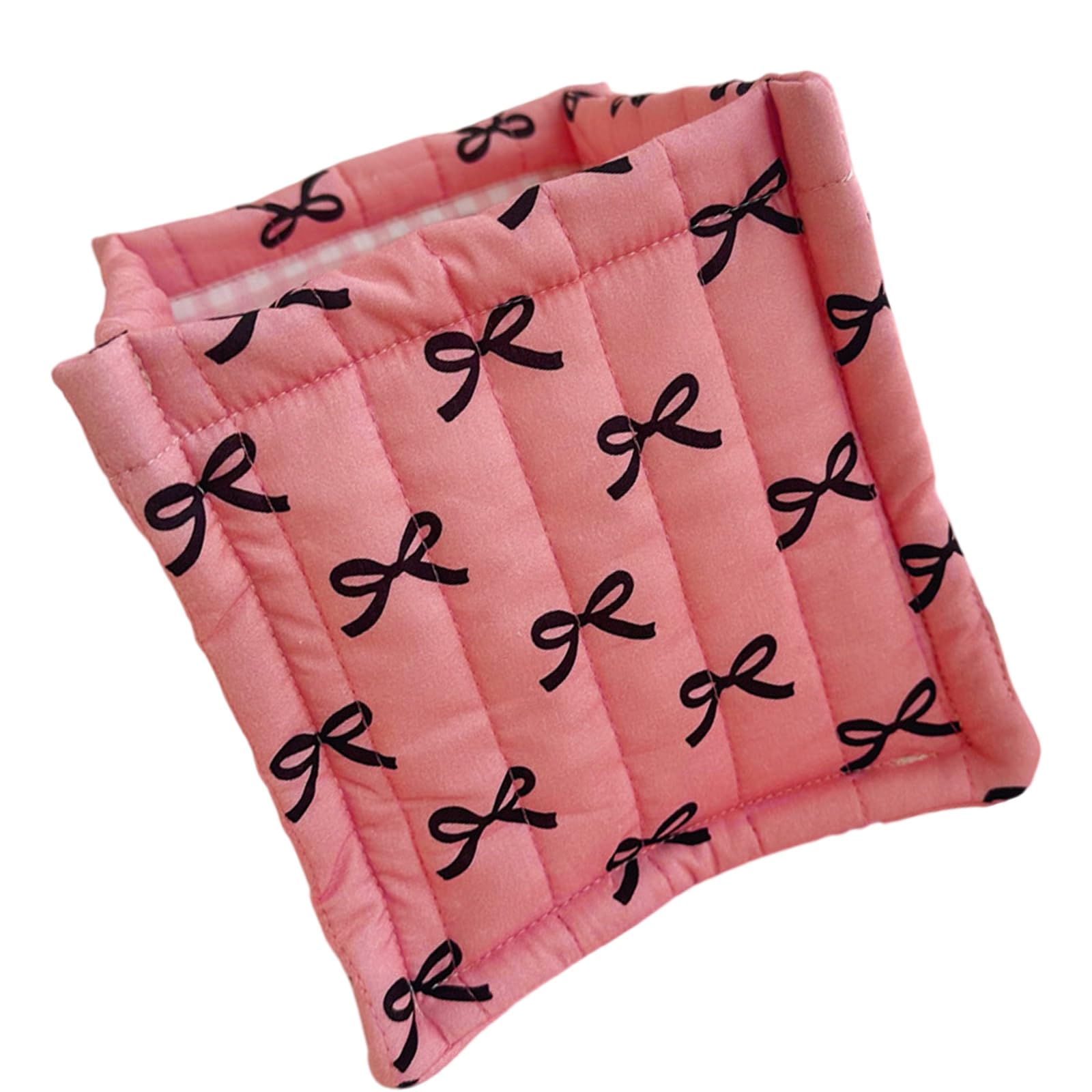 MICFENY Quilted Fabric Desktop Storage Basket for Home and Organization Convenient for Stationery and Cosmetics
