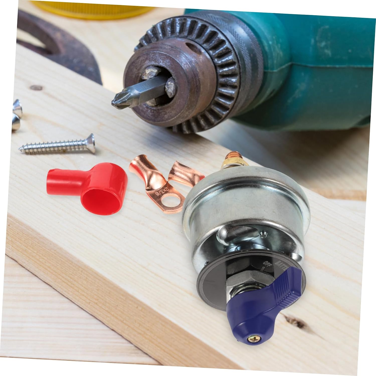 Happyyami Versatile Heavy Duty Battery Kill Switch for Rvs Boats and Construction Machinery Durable Power Disconnect Switch for Reliable Performance Automotive