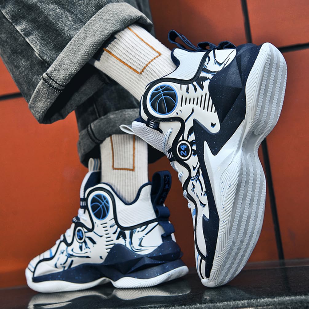 Scarpe da Basket da Uomo Antiscivolo Leggero Alte Scarpe da Basket Unisex Traspiranti Scarpe Corsa Sportive Basket Sneaker Moda Scarpe da Ginnastica Sport Outdoor