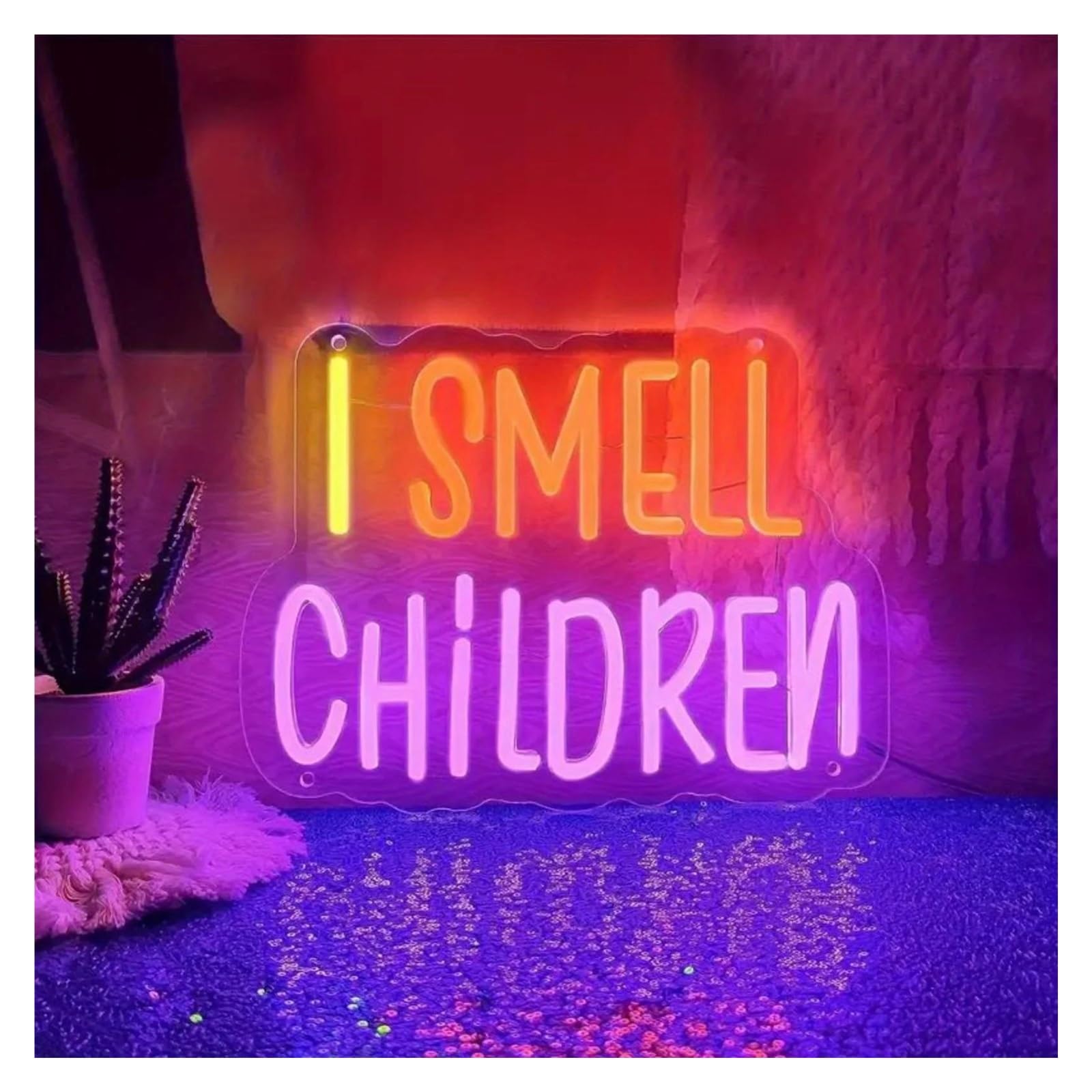 LEMST Sign Lamp Children Neon, Halloween Neon,Suitable for Bedrooms, Shops, Hotels, Bars, Halloween Decorations 30x22cm