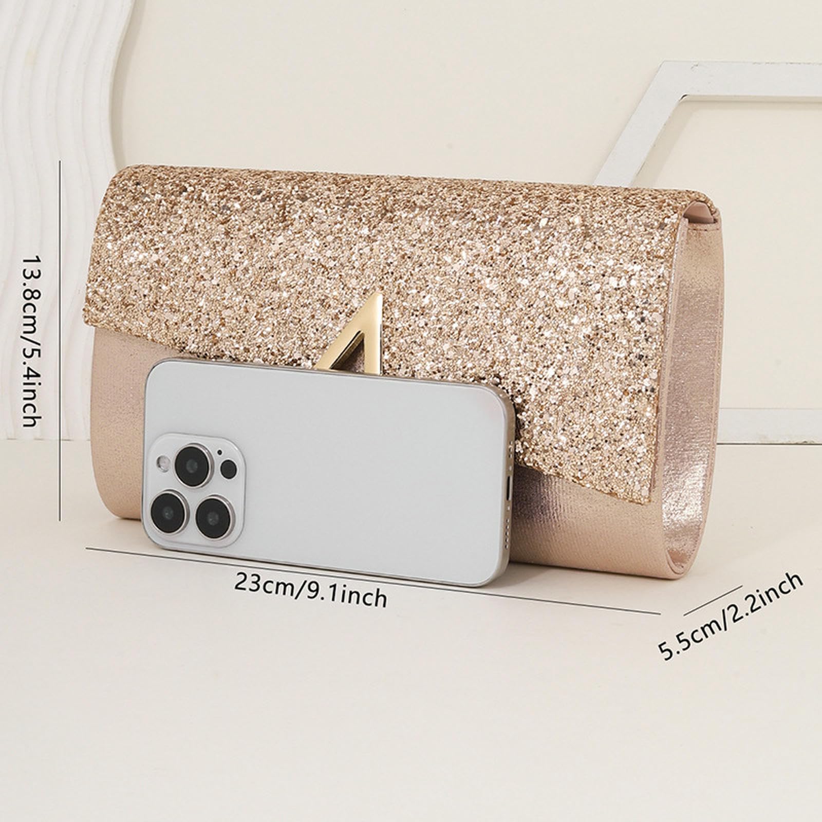 Damska torba na ramię Sprzęgło Błyszcząca Druhna Ślubna Sukienka Crossbody Kobiety