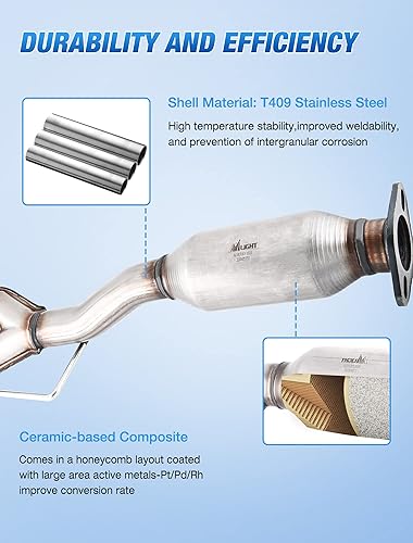 Vista 290 de Nilight Catalizador para Hyundai Accent 2012-2017/Hyundai Veloster 2012-2017/Kia Rio 2012-2014/Kia Soul 2012 2013 2014 2015 2016 (estándar EPA)