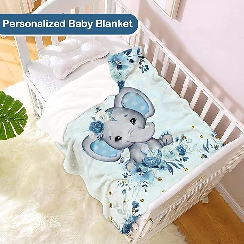 Miniatura 2 de UJDUYSD Manta de bebé personalizada para niños, manta de bebé personalizada con nombre, suave y acogedora manta personalizada con nombre para niños,