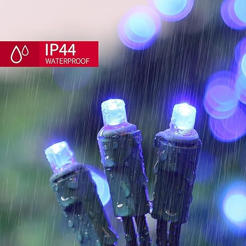 Miniatura 3 de LAMPHOME 60 unidades de luces azules  Luces LED de Navidad de 18 pies, mini luces LED para interiores y exteriores, hogar, fiesta, boda, decoración