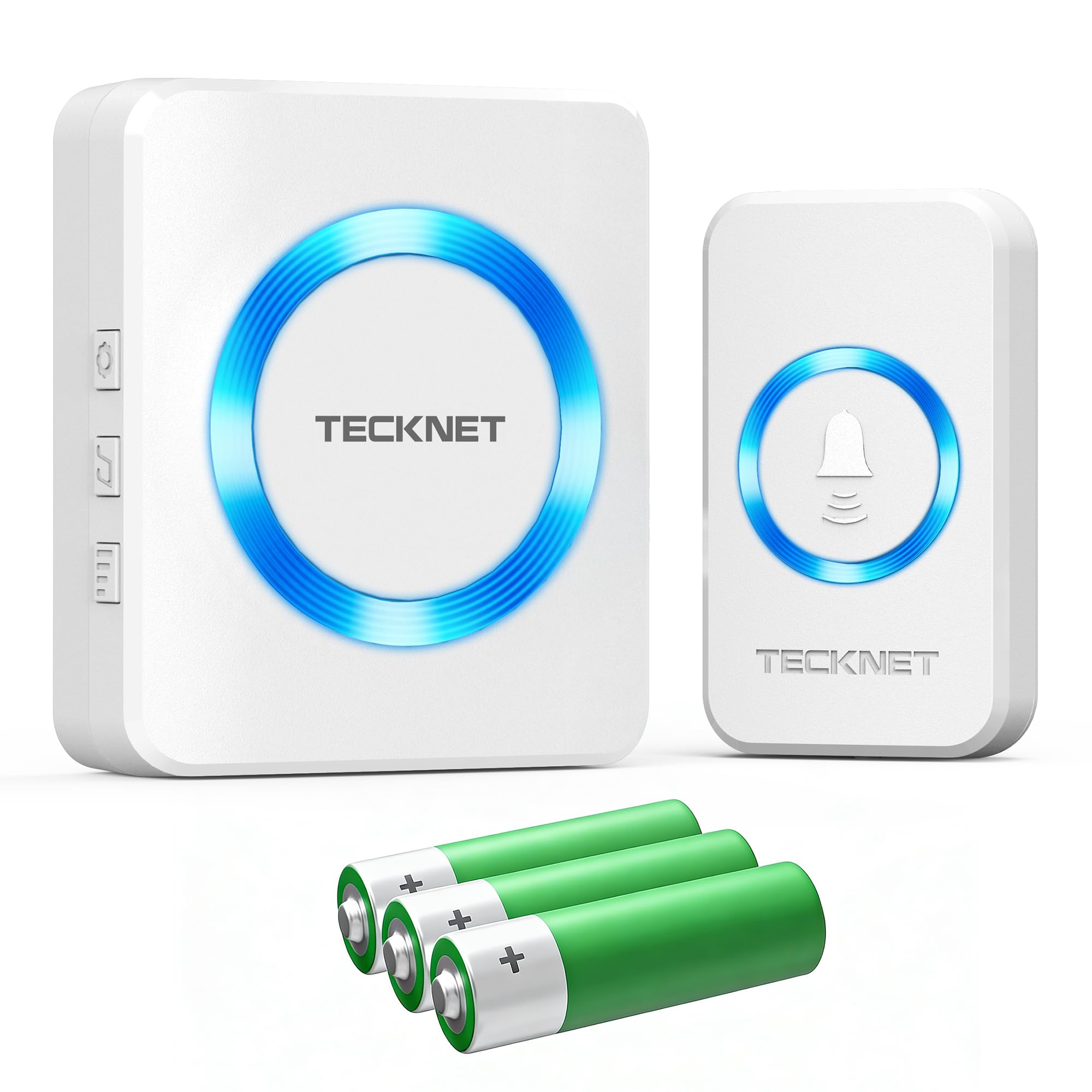 TECKNET Wireless Doorbell, IP66 Battery Operated Cordless Door Bell