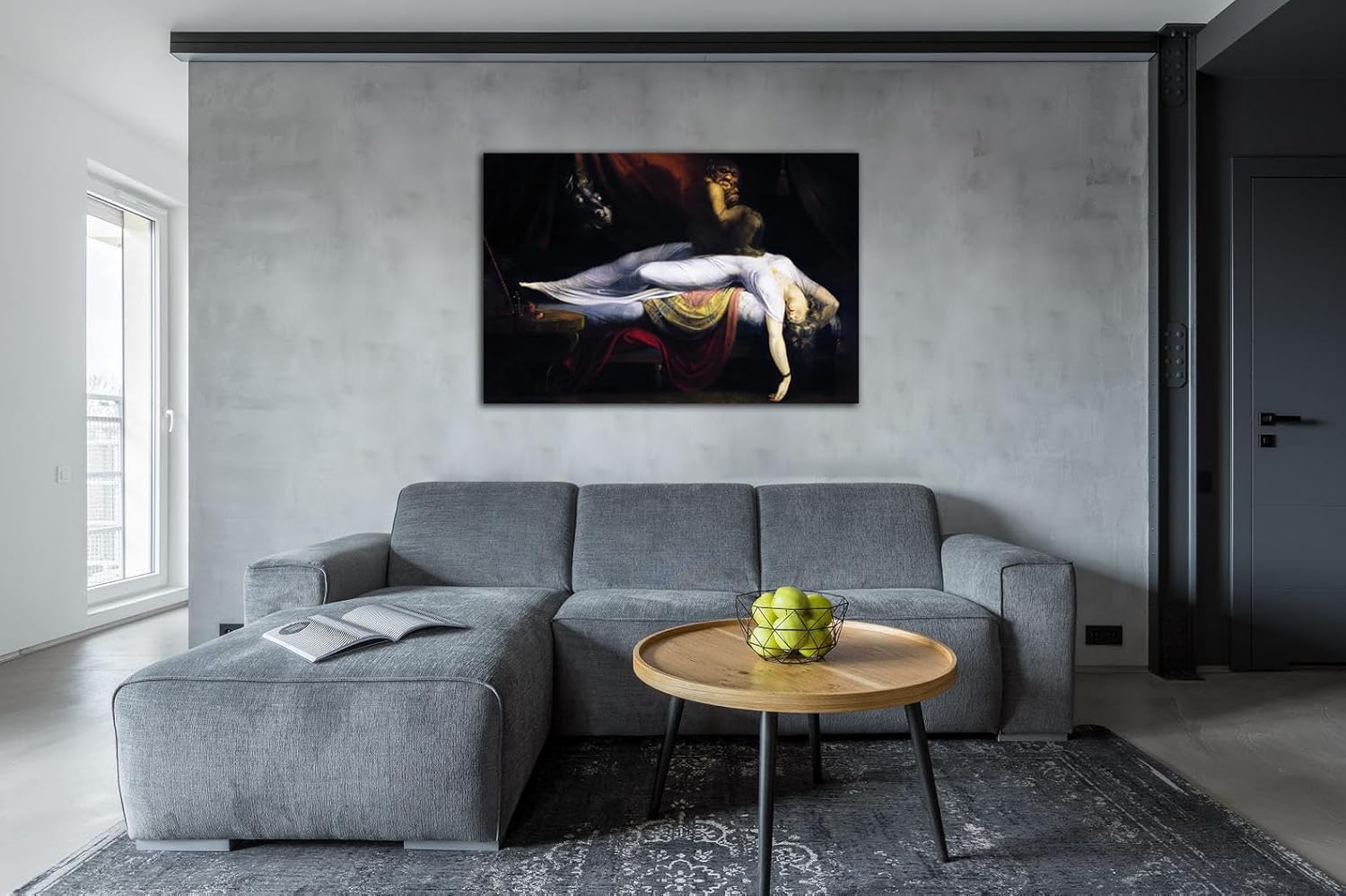 Deep Sleeping Woman Horror Art Painting Henry Fuseli Nightmare Oil Painting Poster Wall Art Picture Print Canvas Painting Decorative Poster (16x24inch(40x60cm),No Framed)