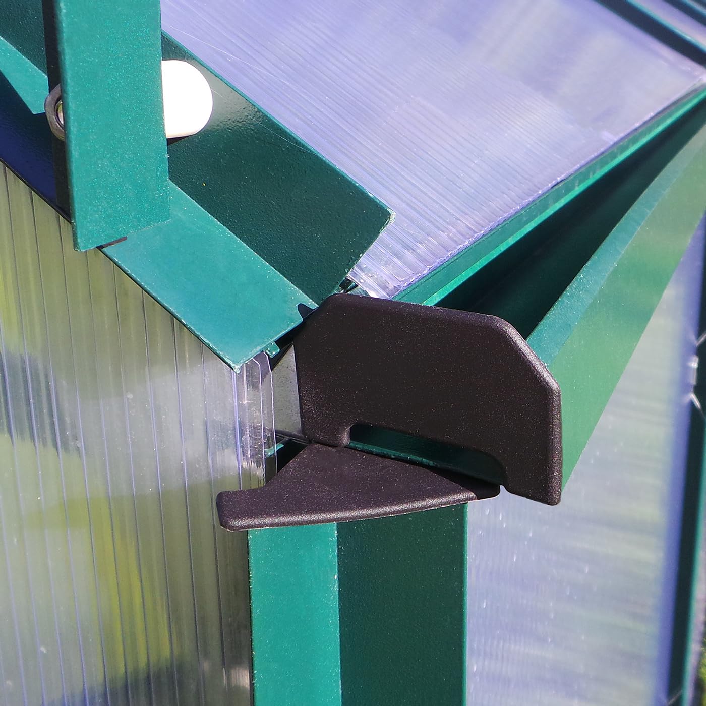 Aluminium Gewächshaus 250x310 cm - 7,75 m² mit Fundament - 6mm Verglasung, grün, Garten Pflanzenhaus 11,58m³ Alu Treibhaus Tomatenhaus