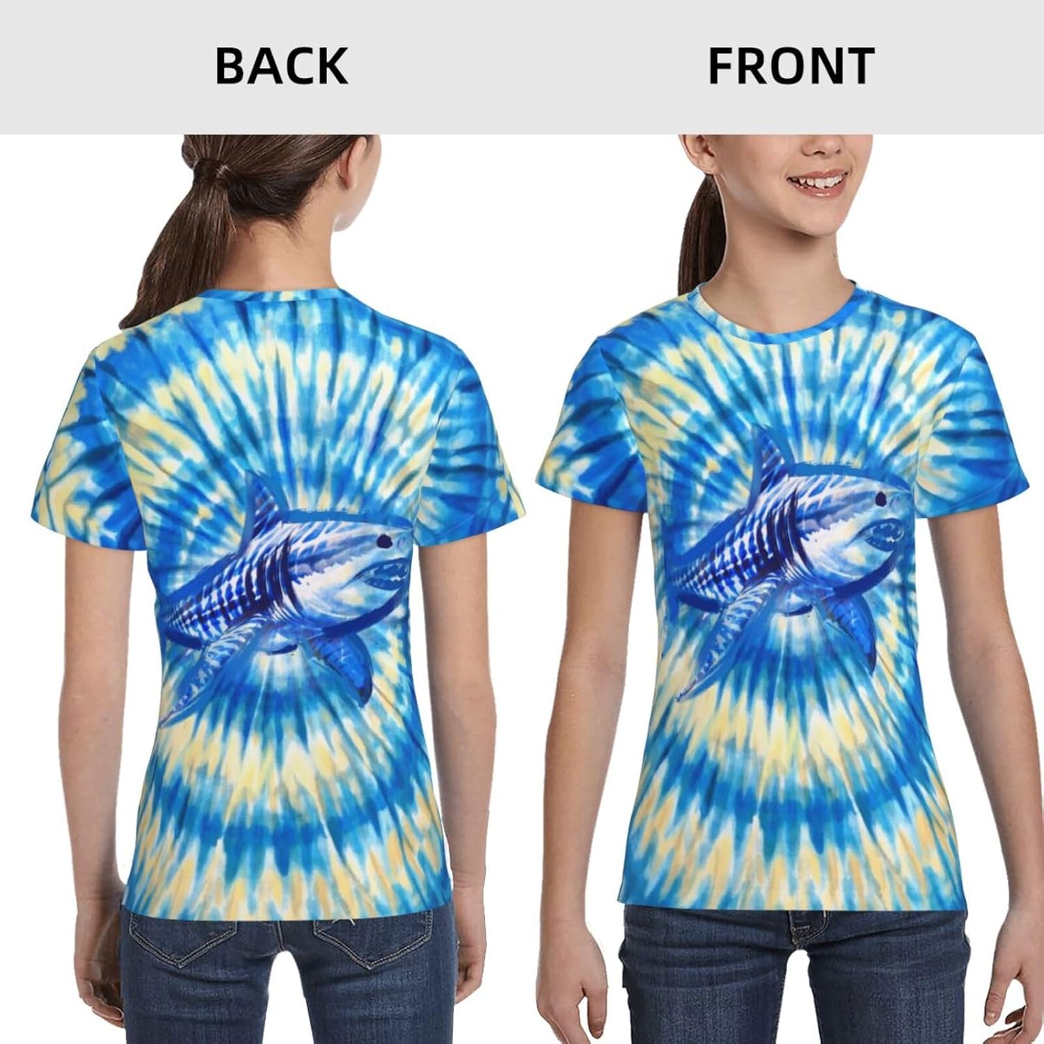 Tie Dye T-Shirts for Kids - Soft Breathable Short Sleeve Tee for Boys & Girls, Hippie Style Summer Top Casual Youth Tops - Image 5