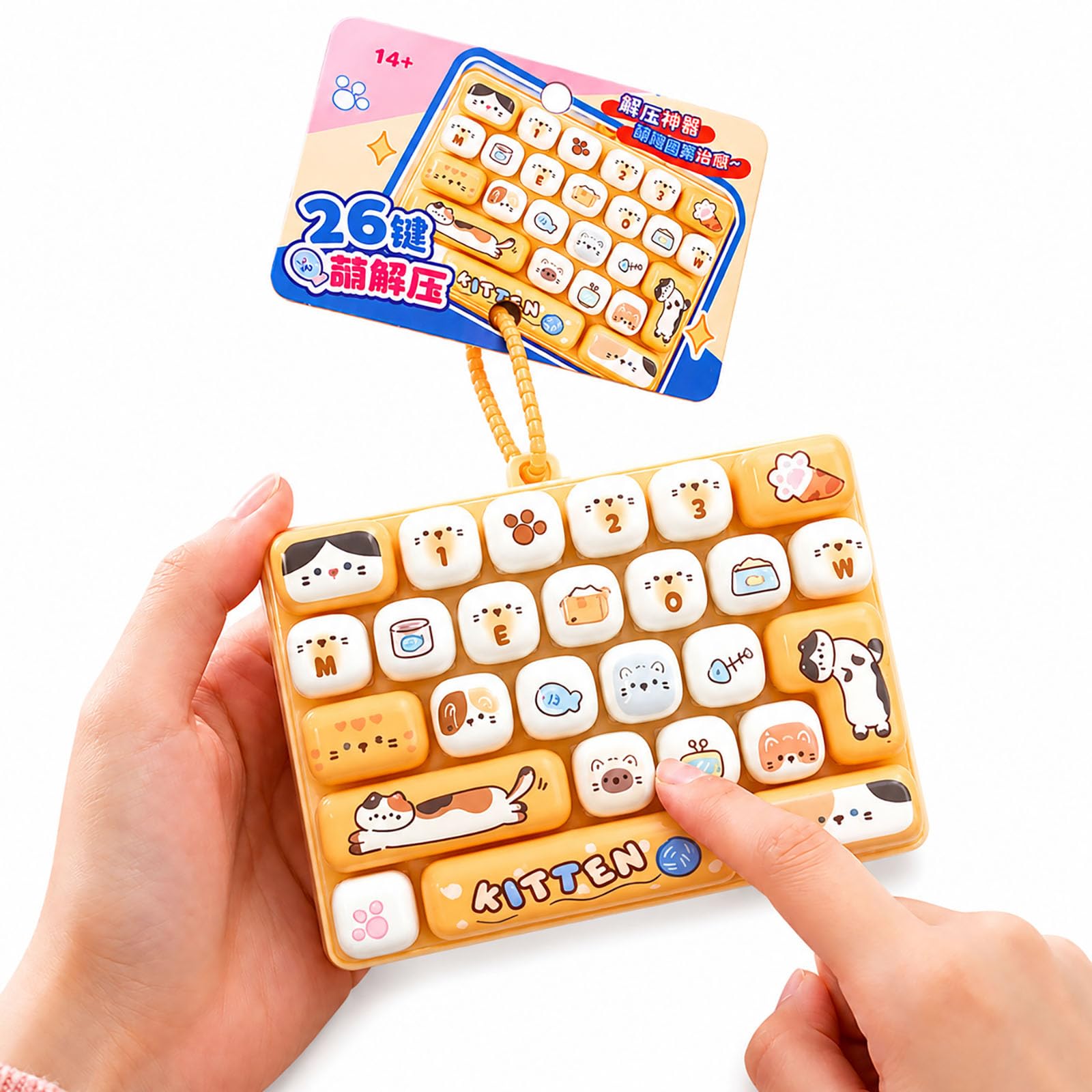 26-Key Keyboard Fidget Toy, Keyboard Fidget Toy Clicker (F)