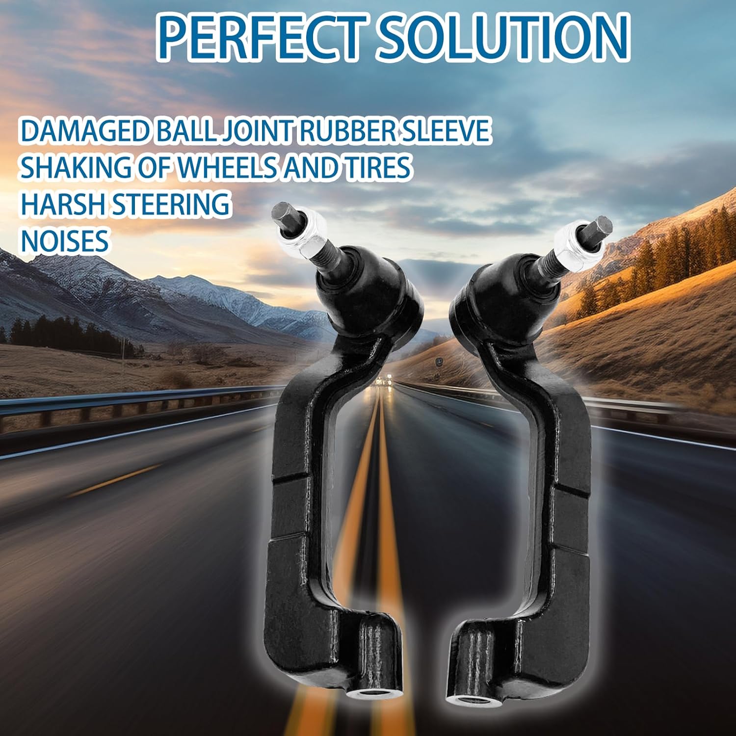 ES800431 ES800430 Front Outer Tie Rod End Kit 2 Pcs Left & Right Automotive Replacement For 2005-2010CHRYSLER 300 Charger Magnum Black