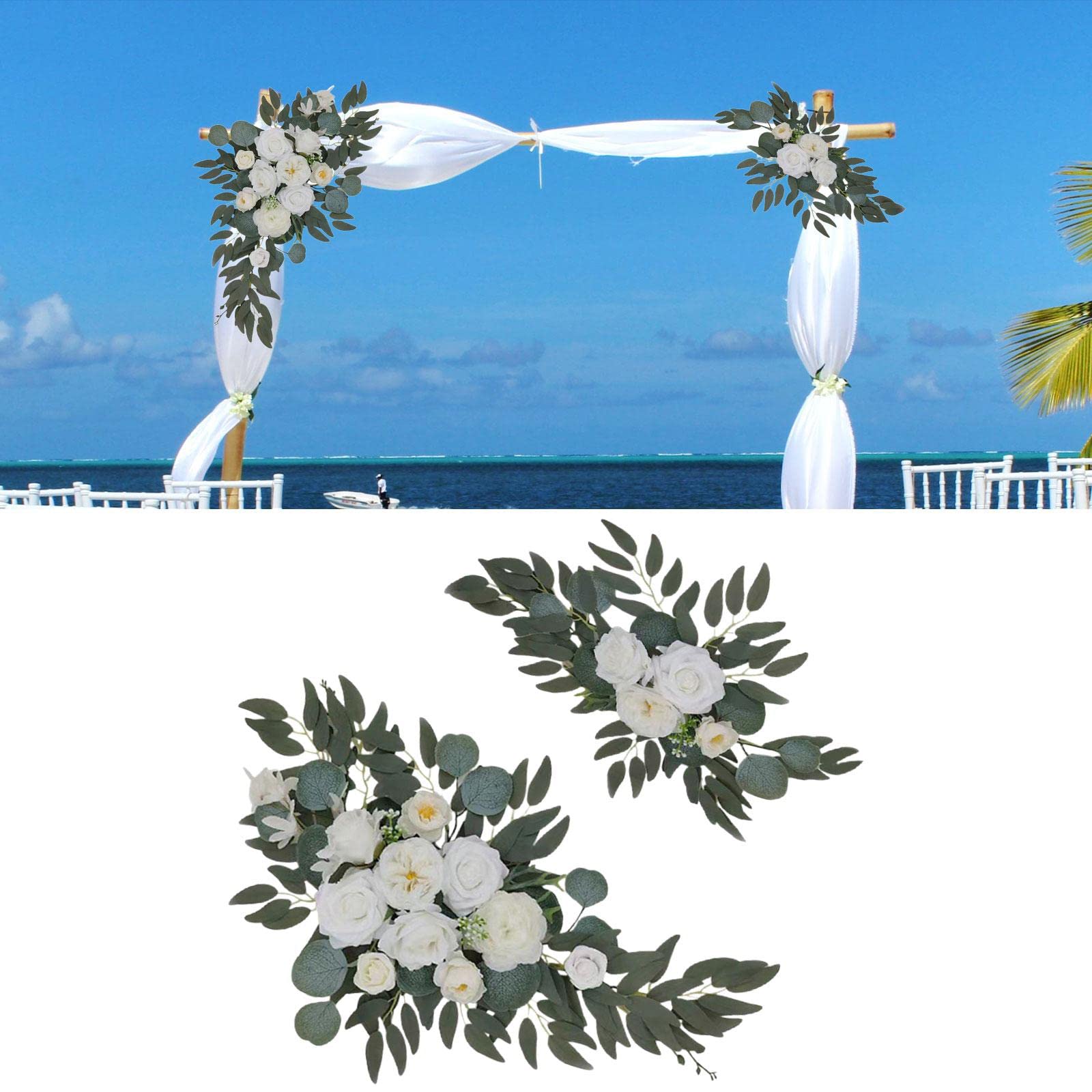 2 de Boda, Flores, Girasoles, Decoración, Estilo Rústico, para Puerta Trasera, Fiesta, Opción 3E