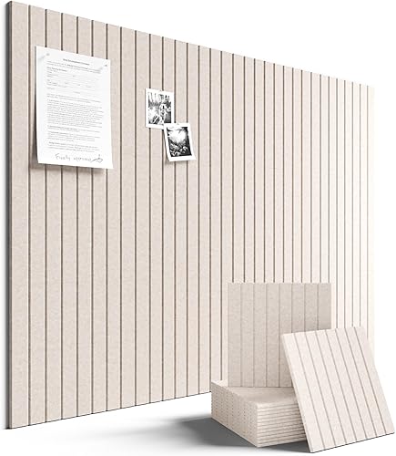 Fluxynara Pizarra de anuncios grande de fieltro 120 cm x 91 cm, alternativa al tablero de corcho - Paquete de 12 con 70 lengüetas adhesivas seguras