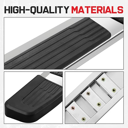 Miniatura 10 de Estribos de 6 pulgadas compatibles con Chevy SilveradoGmc Sierra 1500 Crew Cab 2019-2025, SilveradoSierra 2500hd 3500hd 2019-2025 Crew Cab, dos