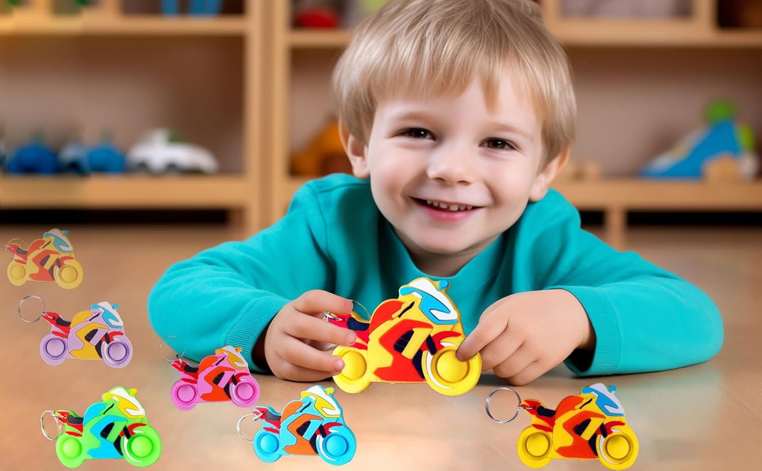 20 Packs Bulk Motorcycle Classroom Students Prize, Mini Holiday Party Favors