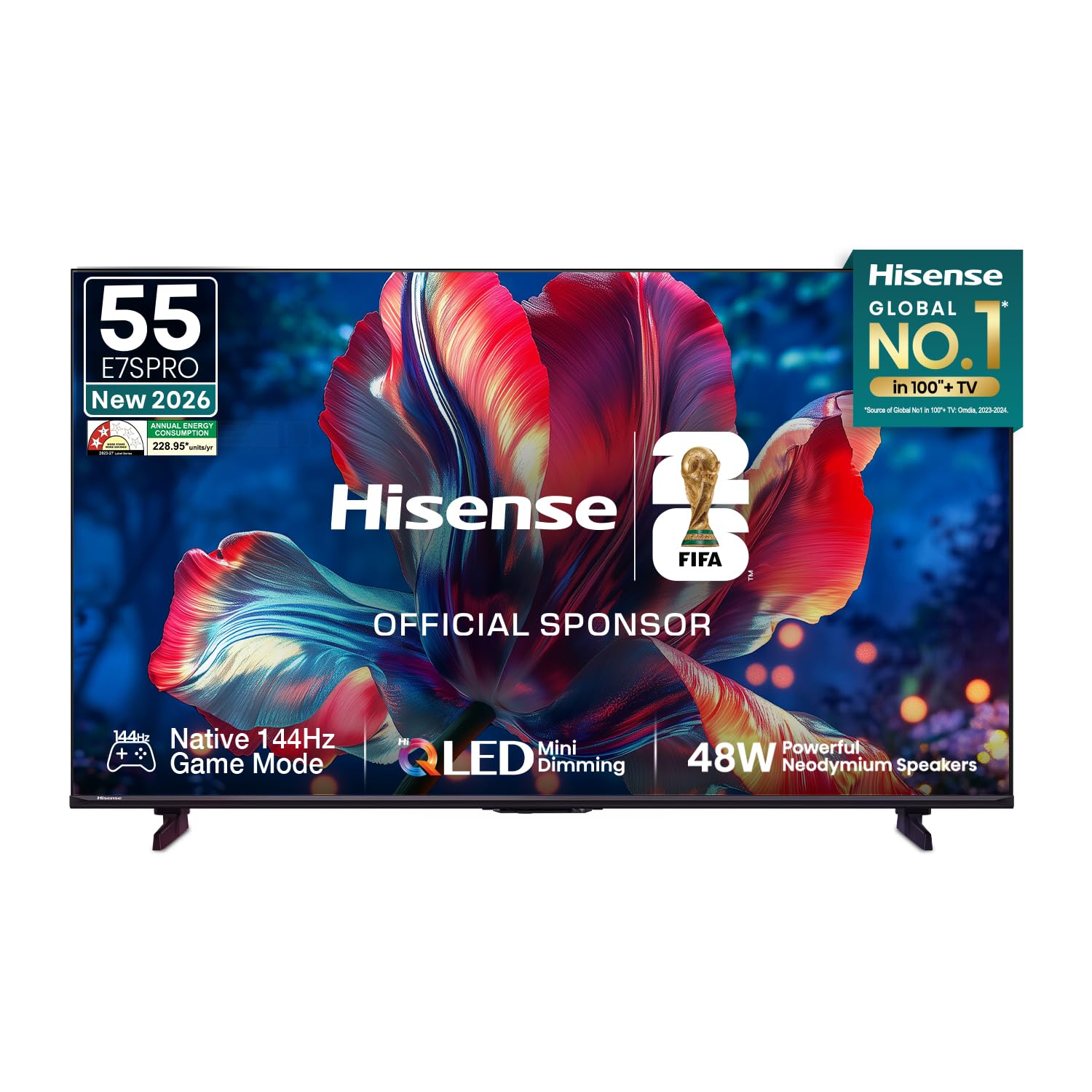 Hisense 55 Inch 55E7S Pro | Mini Dimming | Hi-QLED | Native 144Hz Game Mode | 48W Powerful Speakers | Gaming in Dolby Vision | Hands-Free Voice Control-image-32