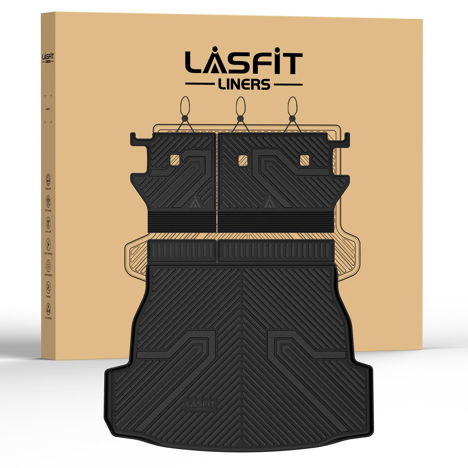 LASFIT Cargo Trunk Mat for Toyota RAV4 2026 Hybrid (Not Fit Plug-in Hybrid)