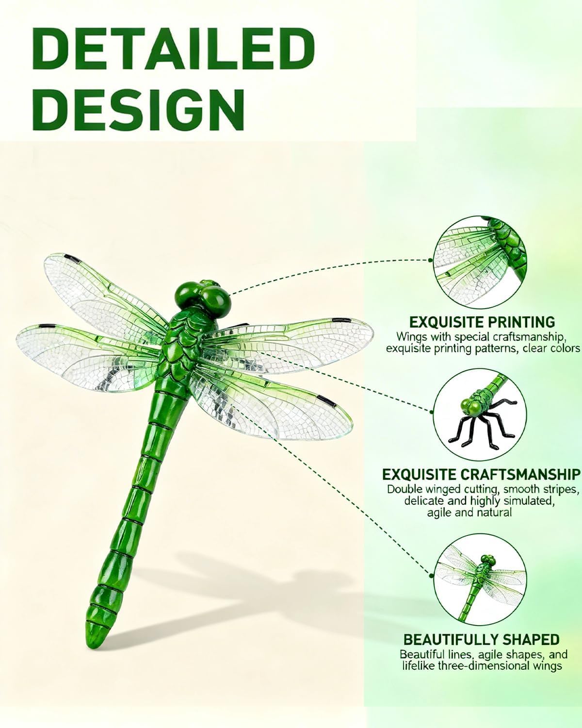 40 PCS Dragonfly Clips to Keep Bugs Away,Fake Dragon Flies,Clip on Dragonflies for Bug Repellent,Realistic Fly Decoy Wasp Deterrent,3D Outdoor Garden Artificial Hat Rod Stakes Gardening Decor