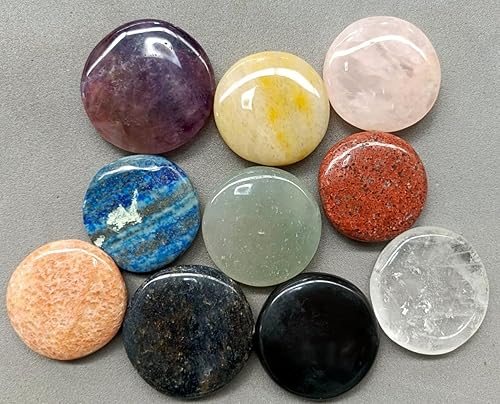 Miniatura 7 de Juego de 10 cristales curativos Jet Chakra Juego de 10 piedras pulidas para el equilibrio de chakras, cristales y piedras curativas para terapia de