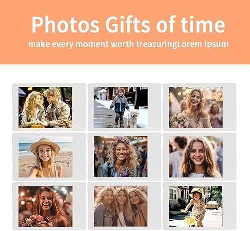 Miniatura 7 de POPOTO Cámara instantánea con funda de cuero, mini 12 calcomanías de decoración de cámara instantánea, marcos, álbum de fotos y más kit de