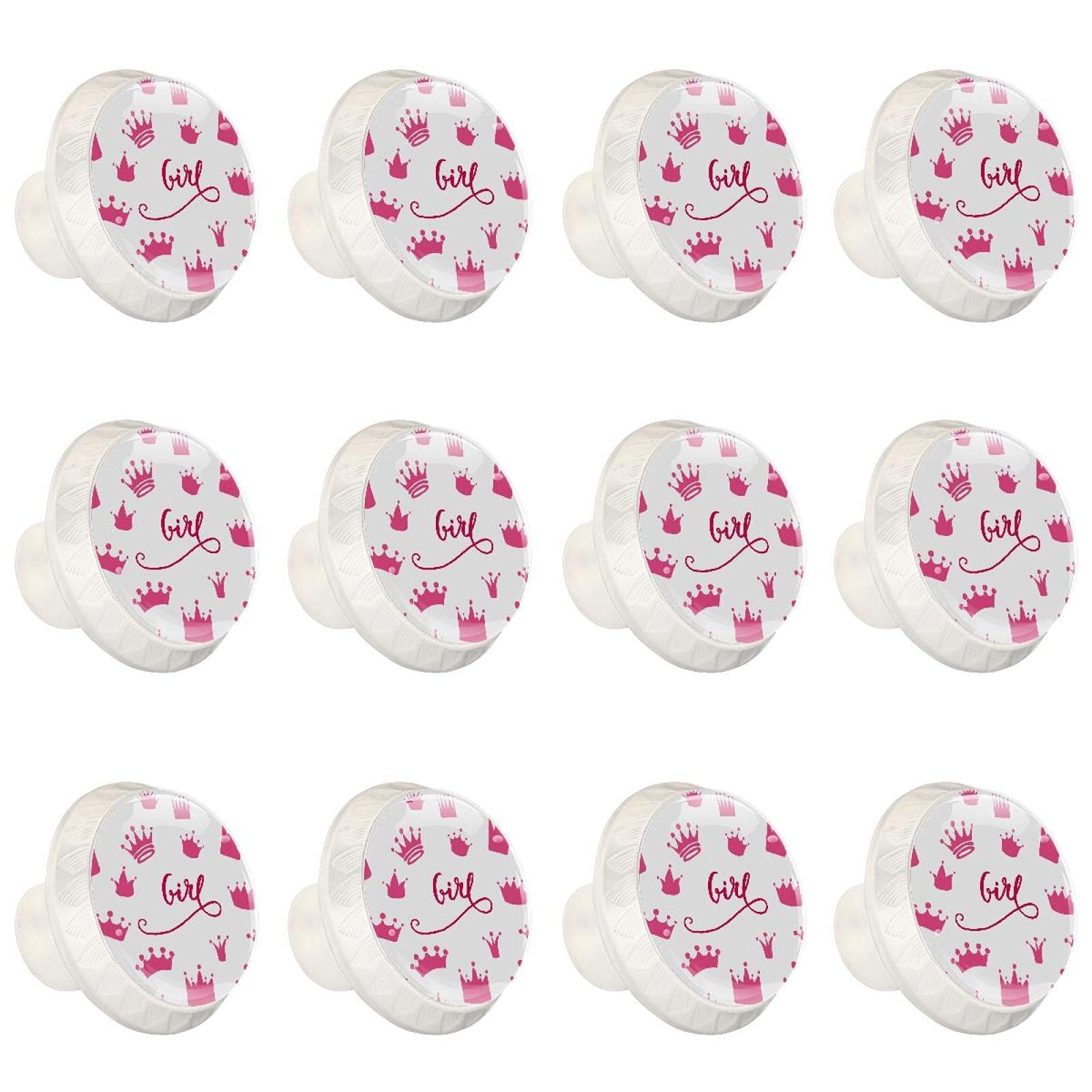 Boutons de placard couronne rose pour remplacer des poignées cassées x12
