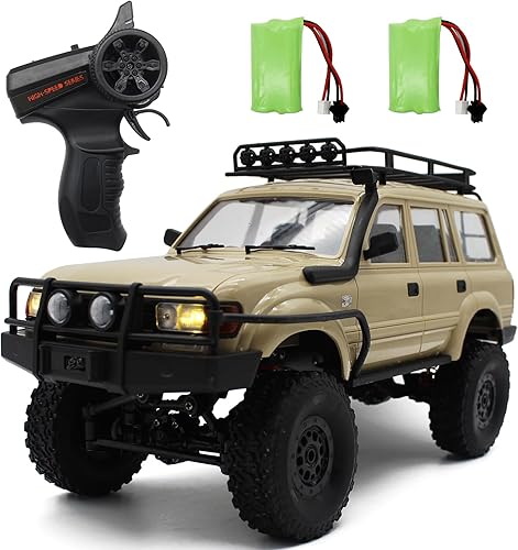 Spobot Camión de control remoto para modelo LC80, camión Rc 4WD SUV RC Rock Crawler 4x4 vehículo todoterreno con capucha de esnórquel y