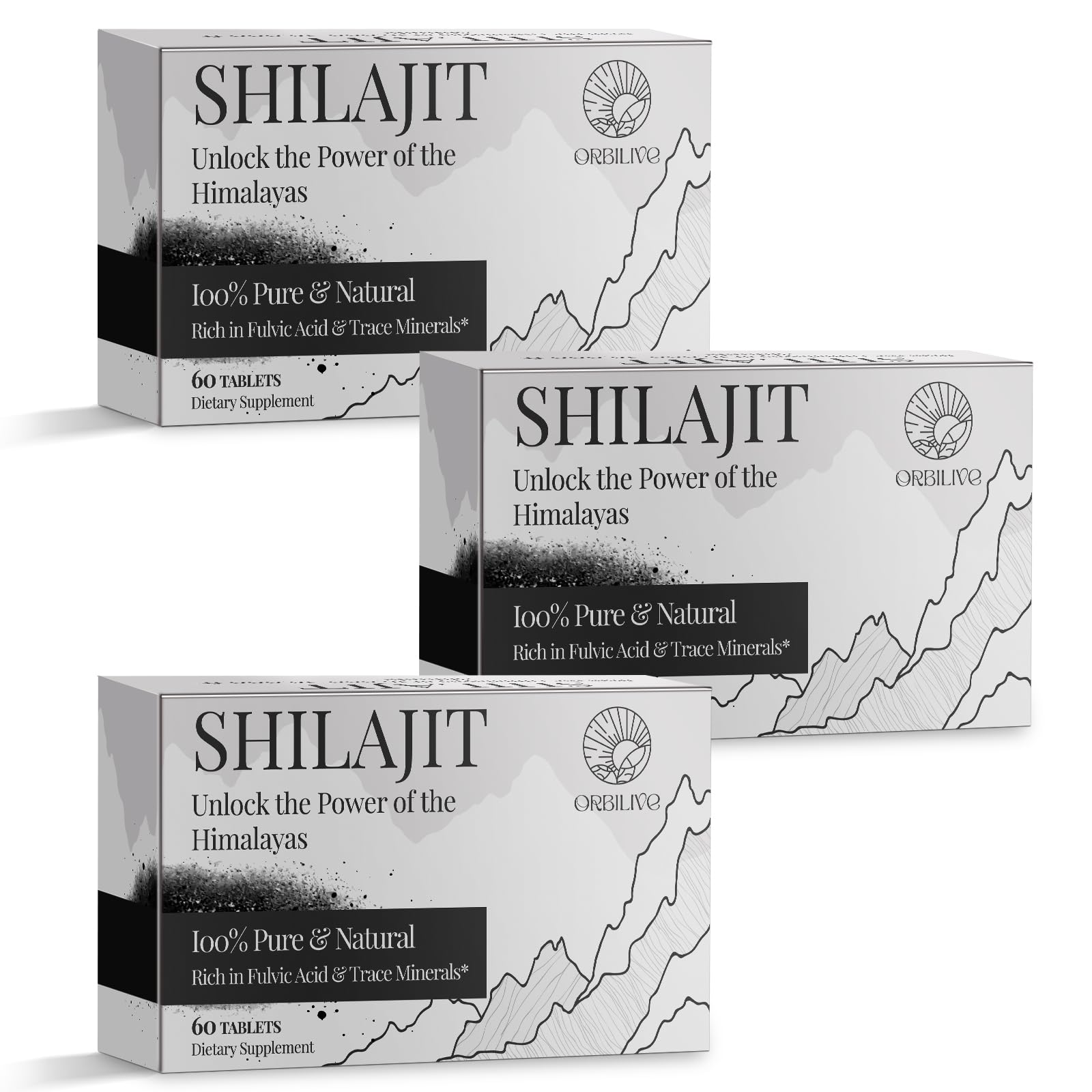 30,000 MG Shilajit Tablets, 100% Shilajit Pure, Himalayan Organic, Shilajit for Men and Women Rich in Fulvic Acid & 85+ Trace Minerals, Shilajit Supplement for Energy & Immune System, 180 Count