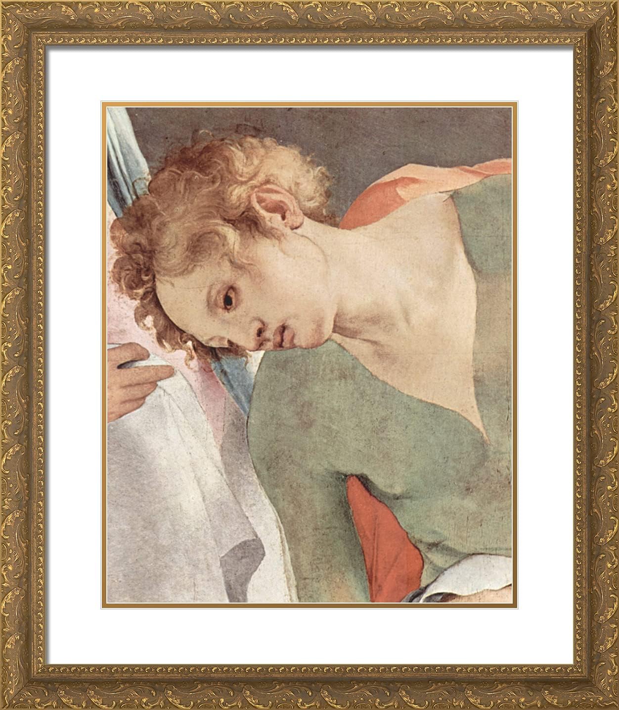 ArtDirect Pontormo, Jacopo 20x23 Gold Ornate Framed Art Print with Double Matting Titled: Altarpiece of the Capponi Chapel
