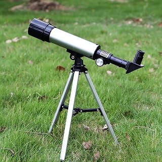 Telescopio Práctico Telescopio Refractor con Trípode, Finder Scope, Telescopio Portátil para Niños, Principiantes de Astronomía, Estrella Límite 10.49, Longitud Focal 360Mm, TSJ