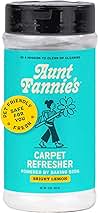 Aunt Fannie's Carpet Refresher & Deodorizer Powder, Multi-Purpose Carpet, Rug, and Upholstery Odor Eliminator for Homes with Cats and Dogs, Bright Lemon Scent, 16 Oz (Pack of 1)