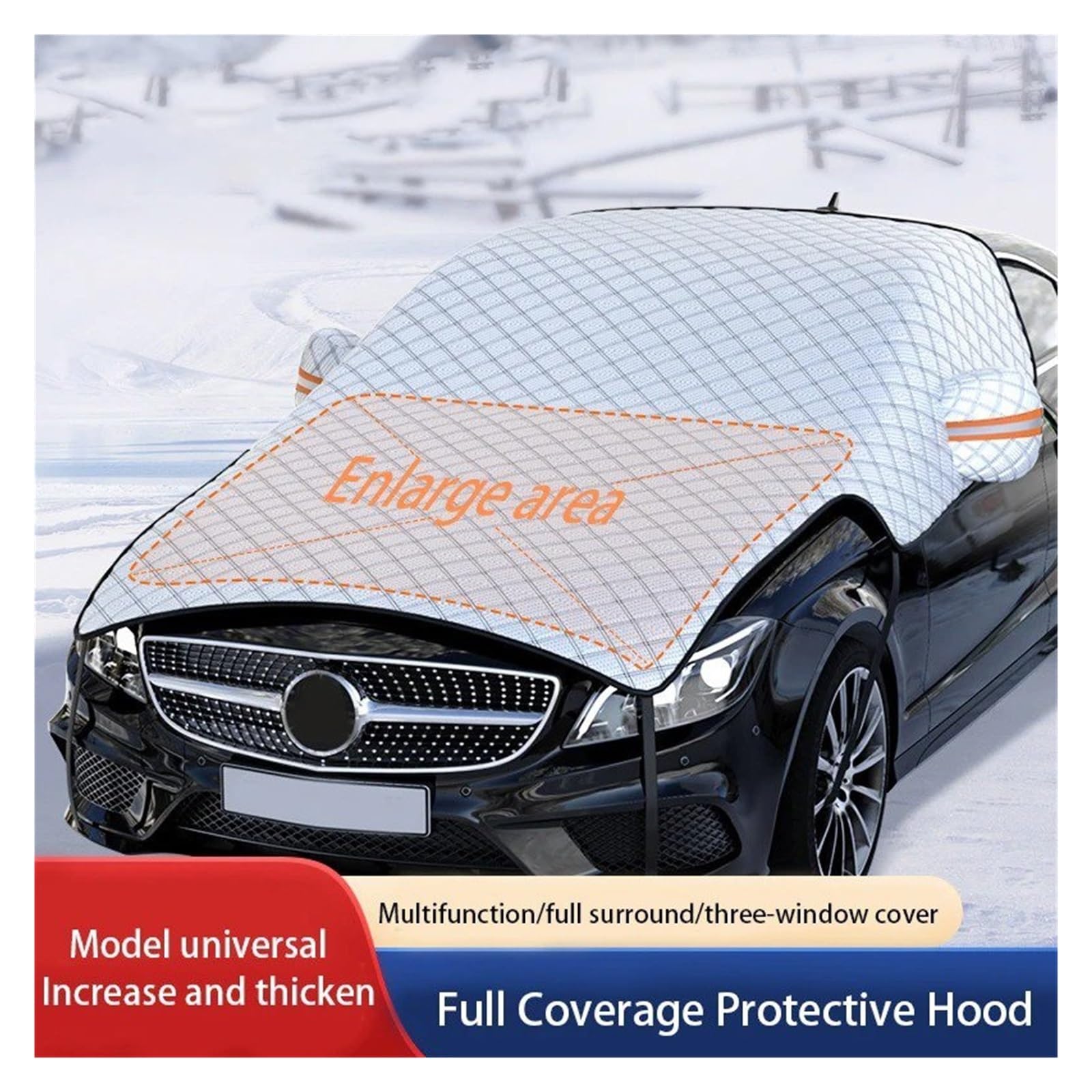 Telo Antighiaccio Copertura Universale per Finestrini Auto Adatta A Berline SUV E Hatchback con Design Migliorato per La Protezione dalla Neve Prodotti per l'inverno