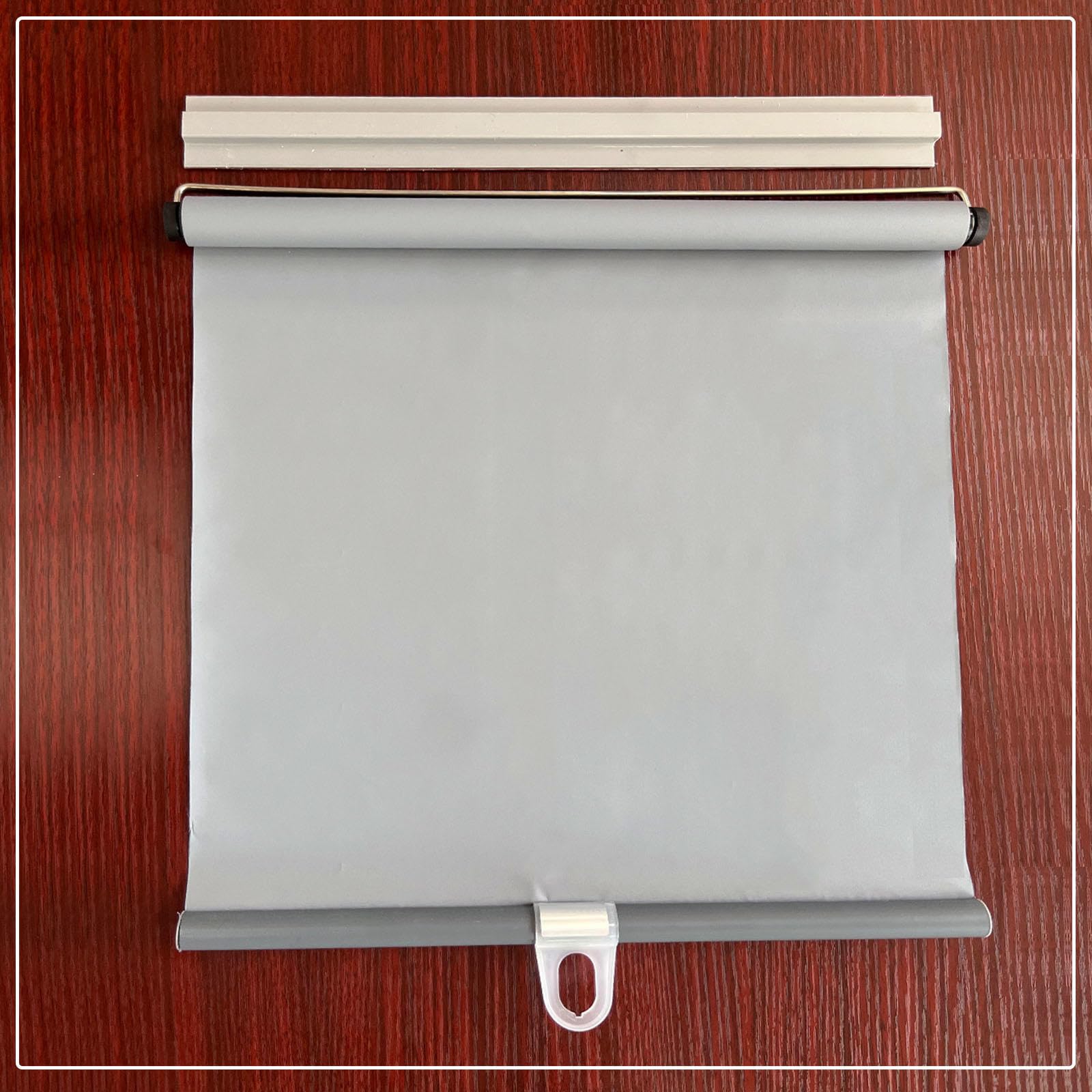 Einziehbare Rollos Für Fenster,Verdunkelungsrollos Ohne Bohren,Temporäre Rollos,UV-Schutz/Wärmeisolierung/Sichtschutzvorhänge,Grey-150x150cm(59x59in)