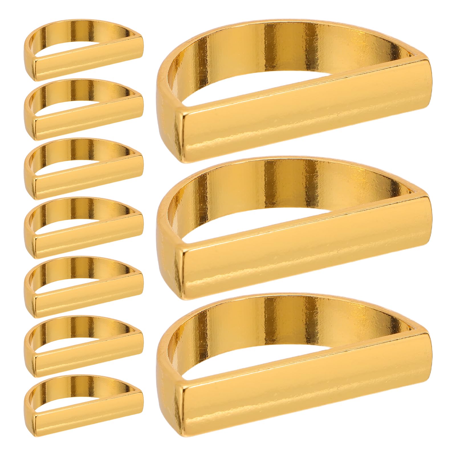 Servilleteros de metal para hoteles PRETYZOOM juego de 10 piezas semicirculares doradas