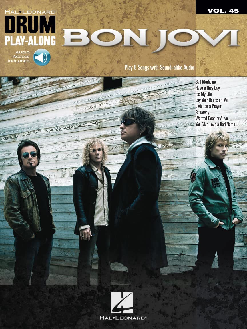 Bon Jovi: Drum Play-Along Volume 45 (Hal Leonard Drum Play-along, 45)
