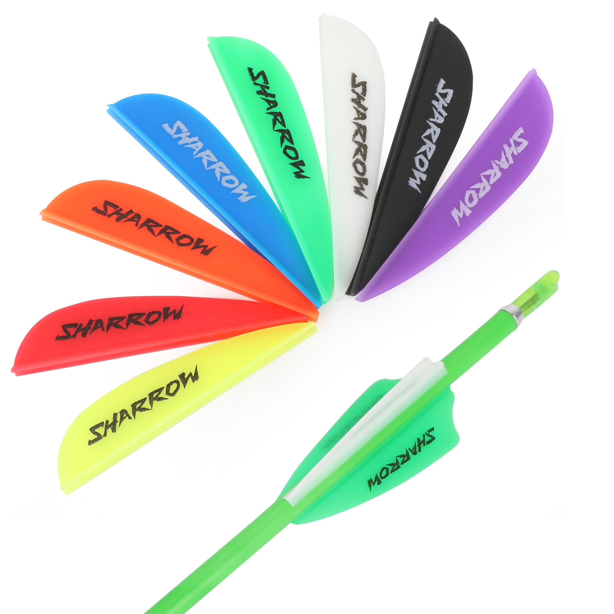 Poearcus Archery Feather 2/3 Inch Rubber Arrow Feathers Fletching DIY Arrows Vanes for Target Arrow Hunting Feather 60 Pcs (2inch red)