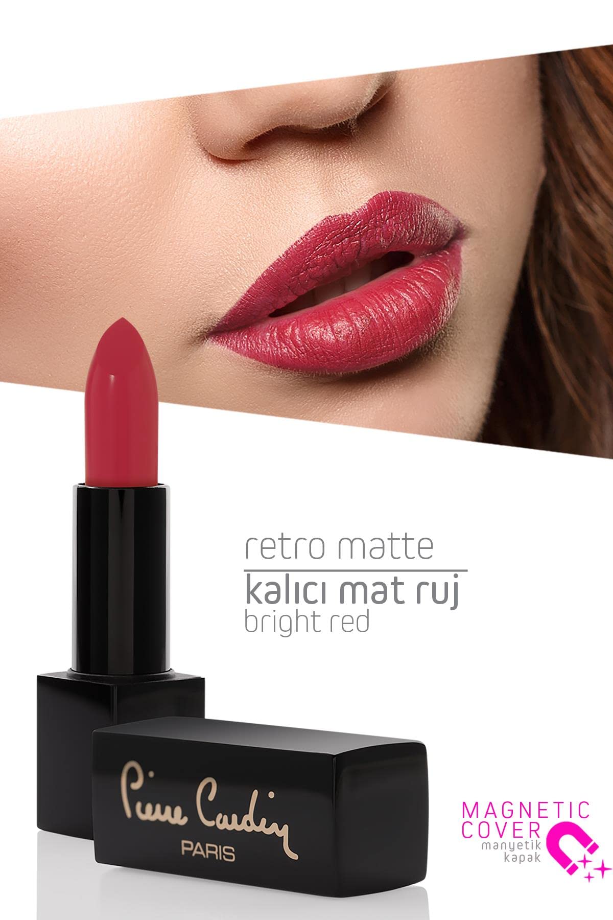 Pierre Cardin Retro Matte Lipstick - Bright Red - 151