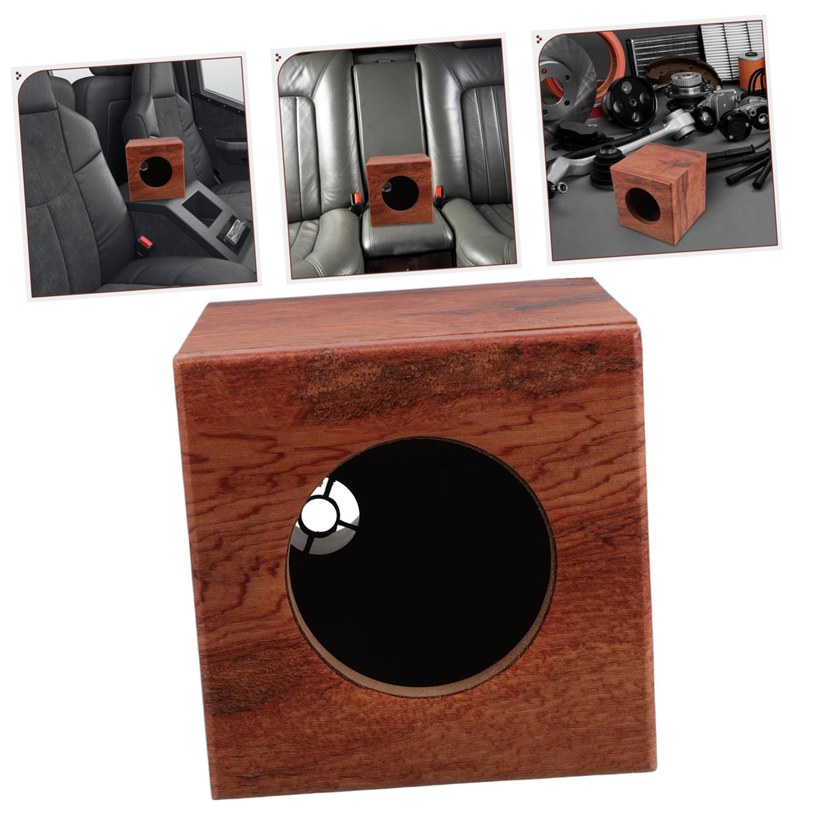 Cassa per Altoparlanti Elegante Design a Righe in Legno da 4 Pollici Resistente alle Vibrazioni e Riduce la Distorsione per Sistemi Audio Auto per Viaggi
